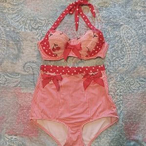 Modcloth Retro High Waisted Bikini Set